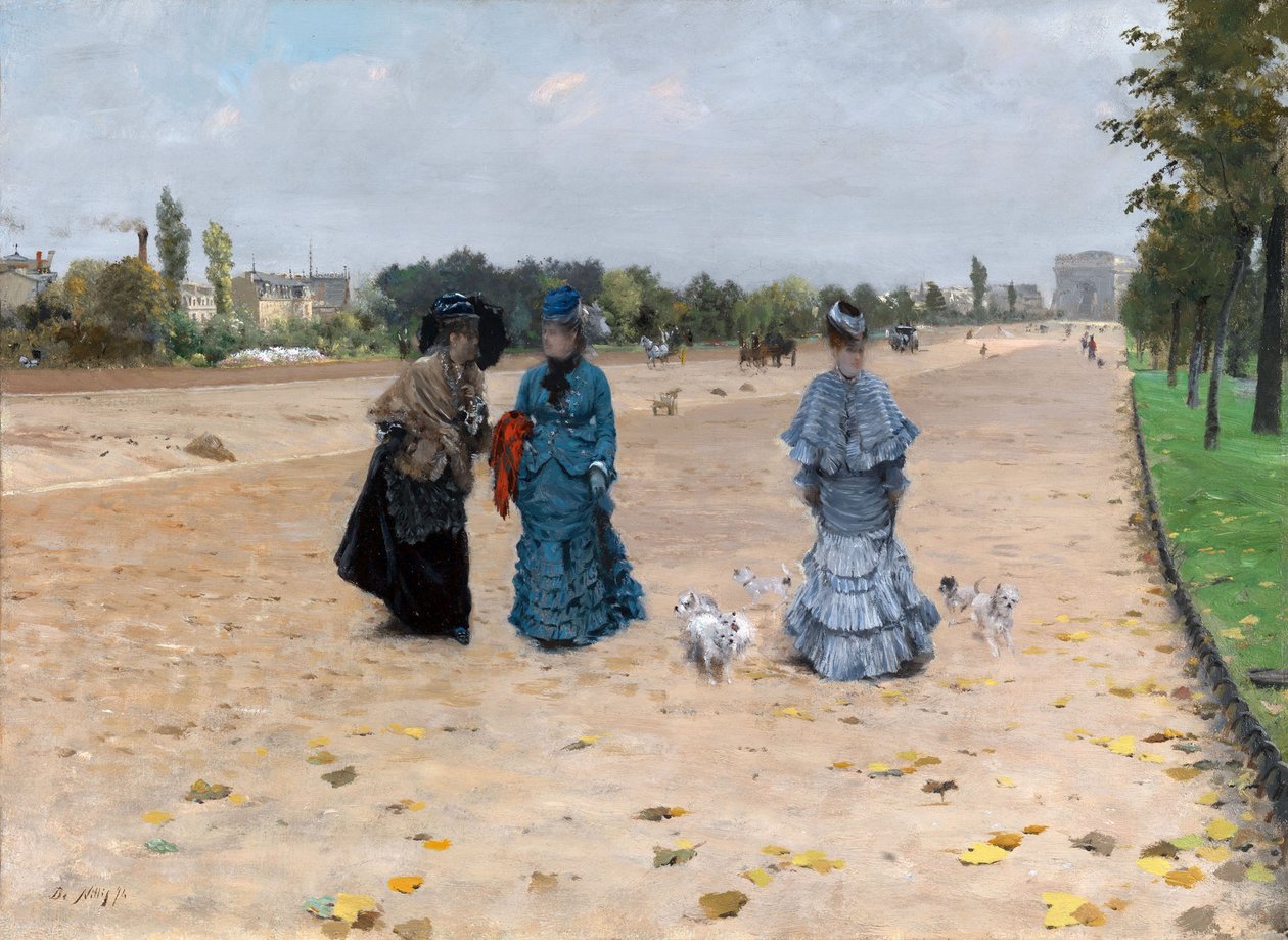 Bois de Boulogne sugárút alkotó: Giuseppe de Nittis