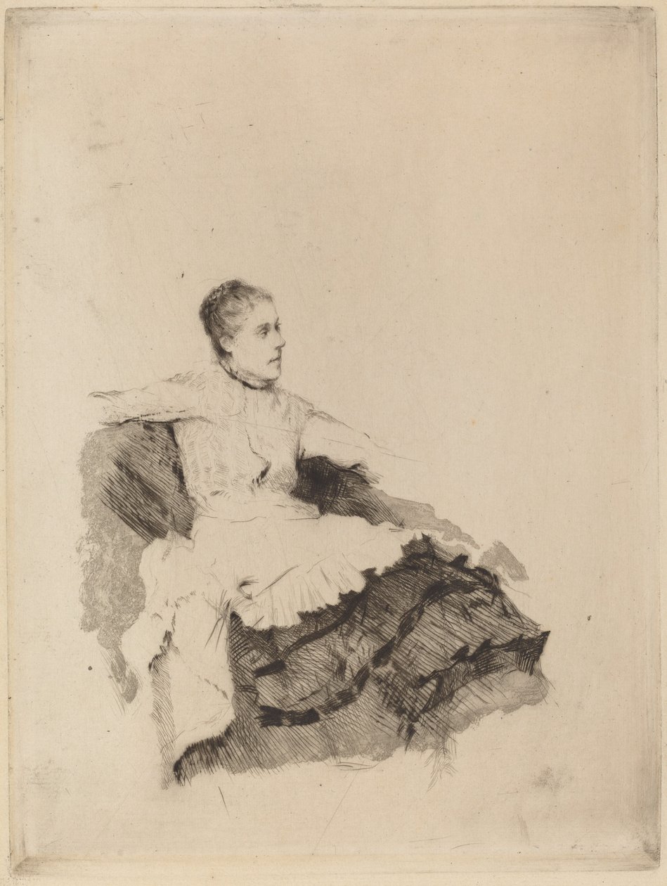 Madame de Nittis portréja ("Vigyázat") alkotó: Giuseppe de Nittis