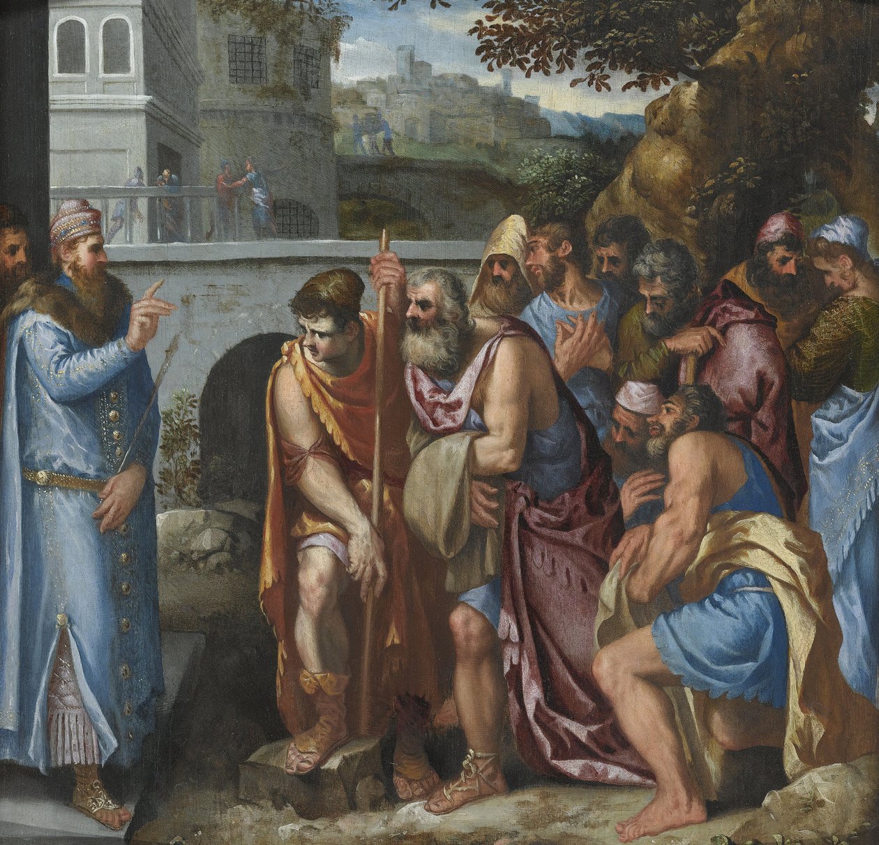 József és testvérei Salviati, Giuseppe (1520-1575). Olaj, fa, mérete: 62x62 alkotó: Giuseppe della Porta Salviati