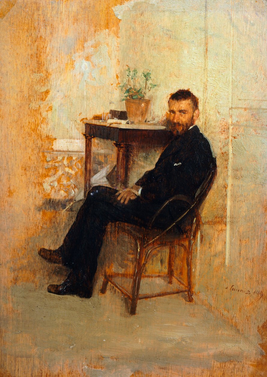 Az edző tetejéről, Giuseppe de Nittis (1846-1884) alkotó: Giuseppe or Joseph de Nittis