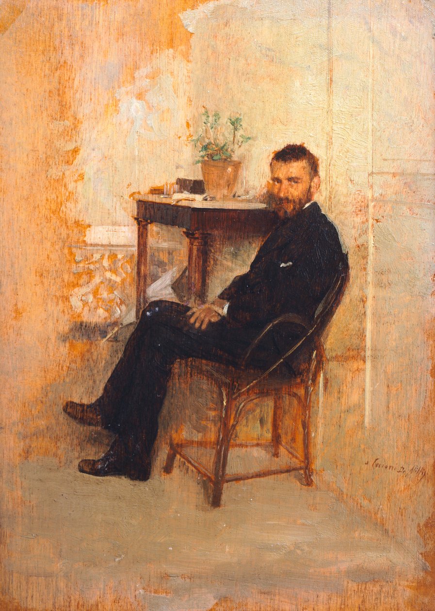 Adriano Cecioni portréja, Giuseppe de Nittis (1846-1884) alkotó: Giuseppe or Joseph de Nittis
