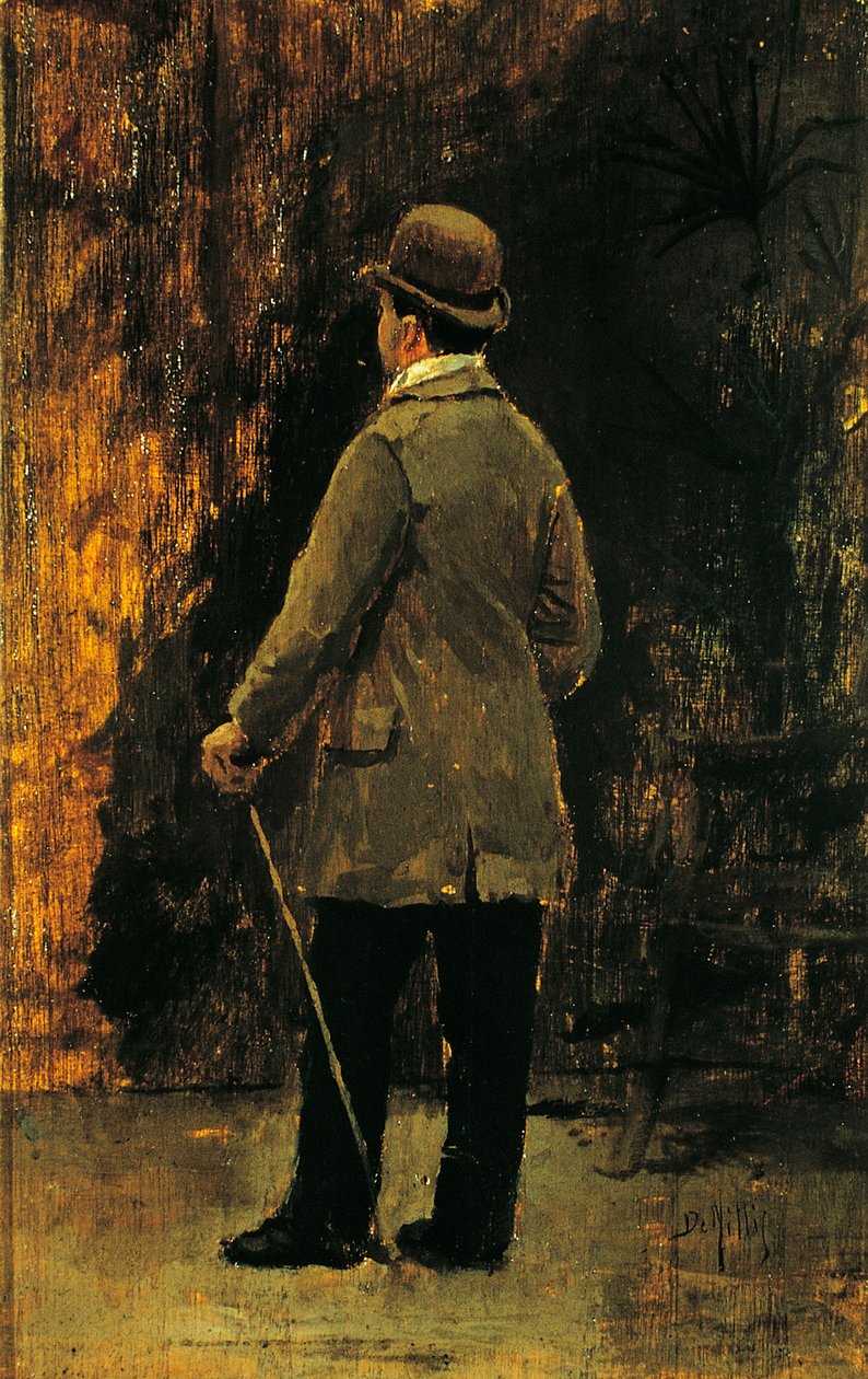 Edoardo Dalbono festő portréja (olaj, vászon) alkotó: Giuseppe or Joseph de Nittis