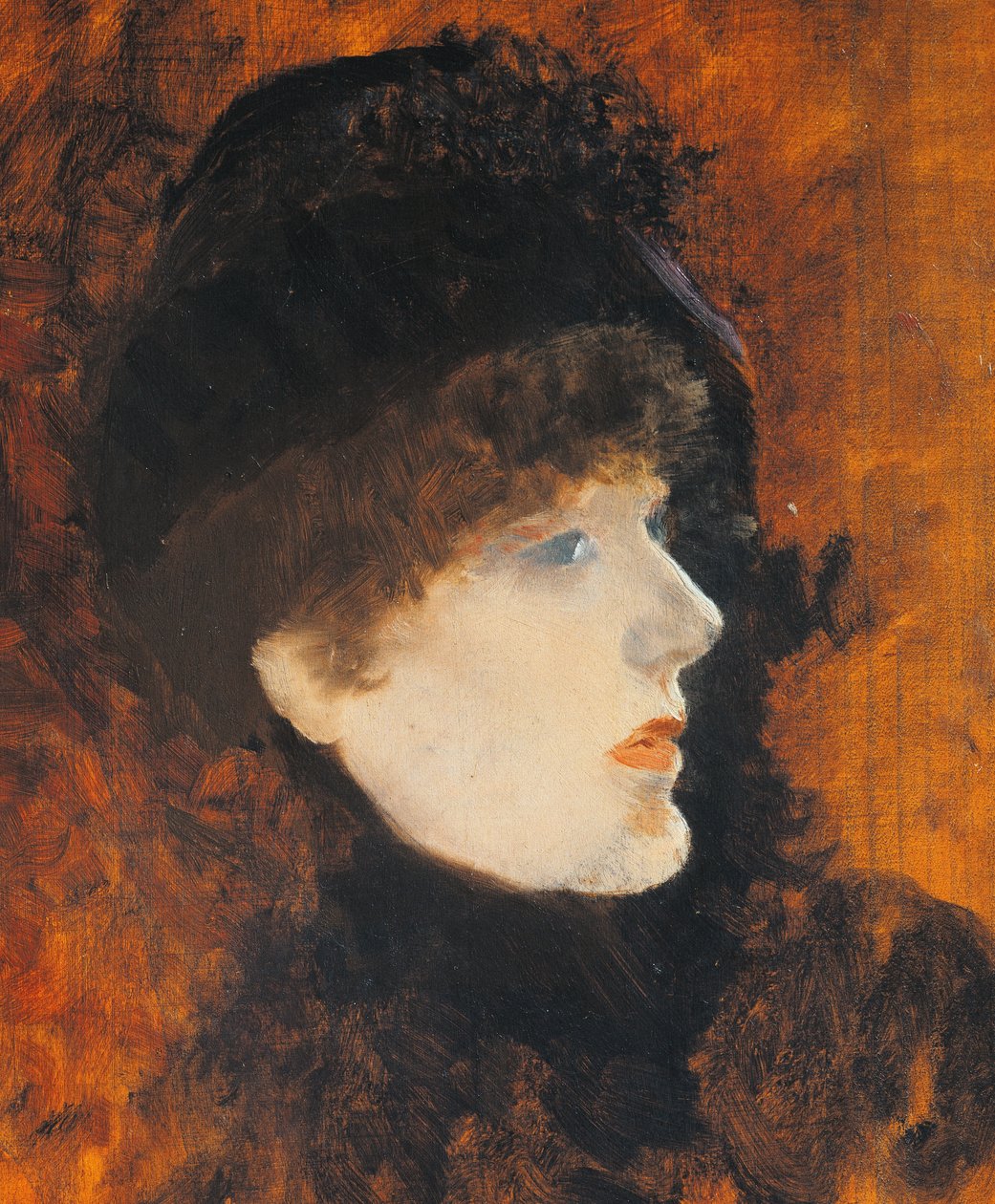Sarah Bernard, Giuseppe de Nittis (1846-1884), olajtábla, 35x265 cm alkotó: Giuseppe or Joseph de Nittis