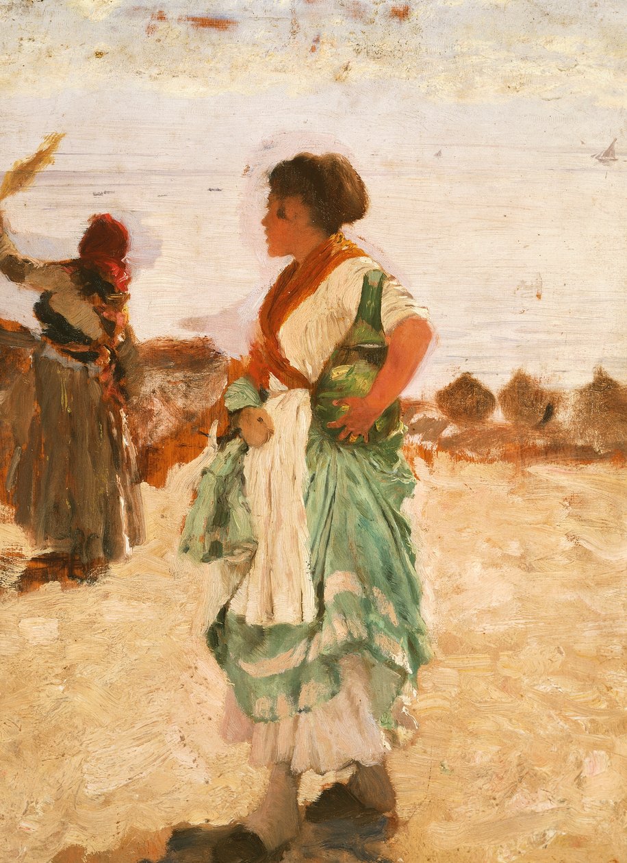 Várakozás (olaj, vászon) alkotó: Giuseppe or Joseph de Nittis