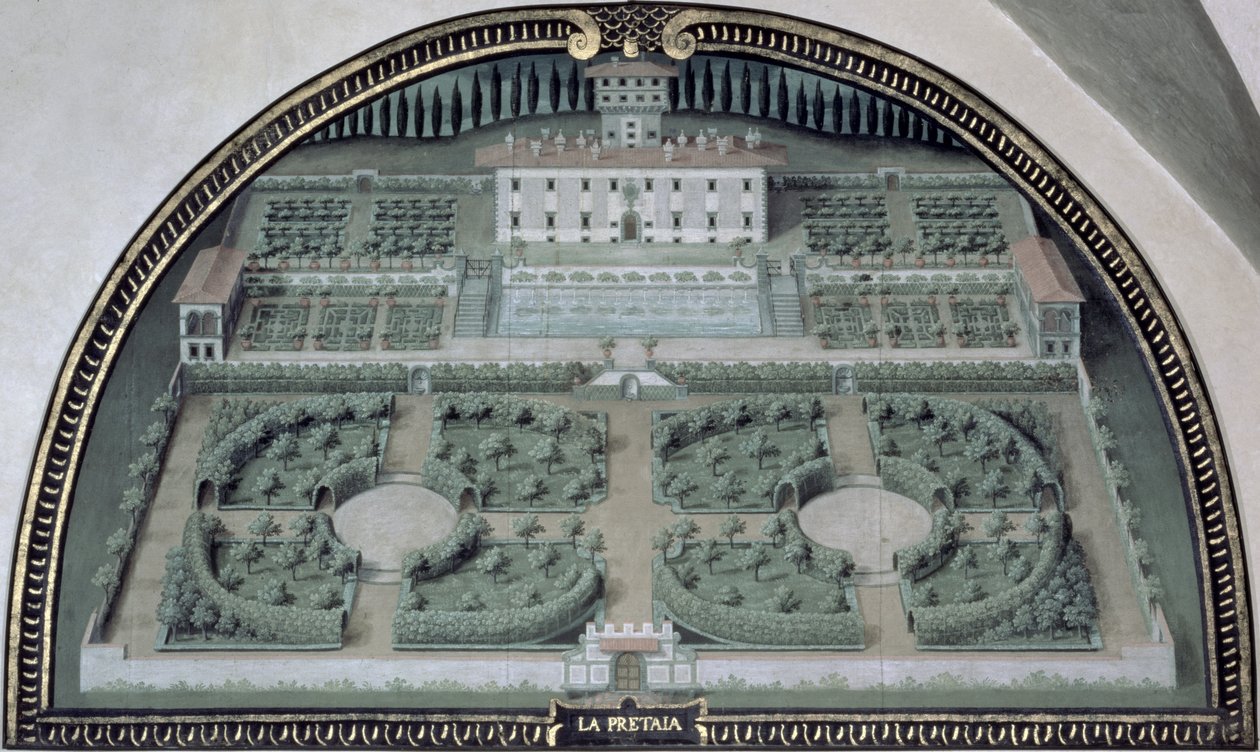 Villa della Pretaia a Medici-villákat ábrázoló lunetták sorozatából alkotó: Giusto Utens