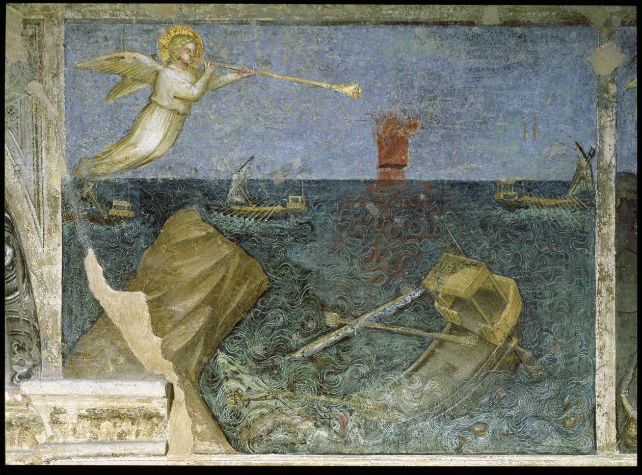 Az Apokalipszis második angyala vihart kelt, 1360-70 alkotó: Giusto di Giovanni de Menabuoi