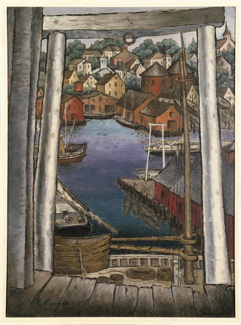 Gloucester kikötője, 1925 körül alkotó: Glenn O Coleman