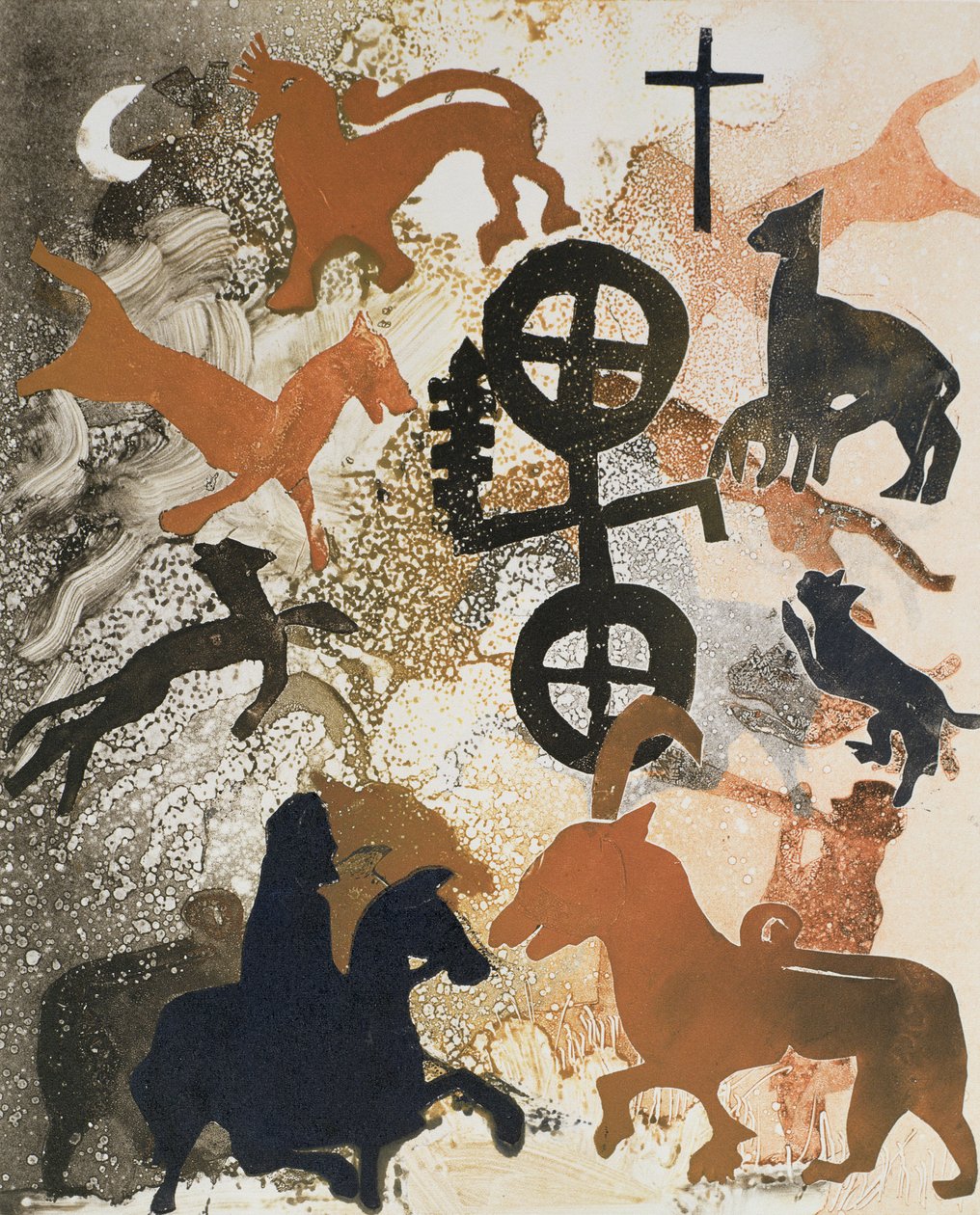 Pictish Symbols of Stone, 1995 (monotípia) alkotó: Gloria Wallington
