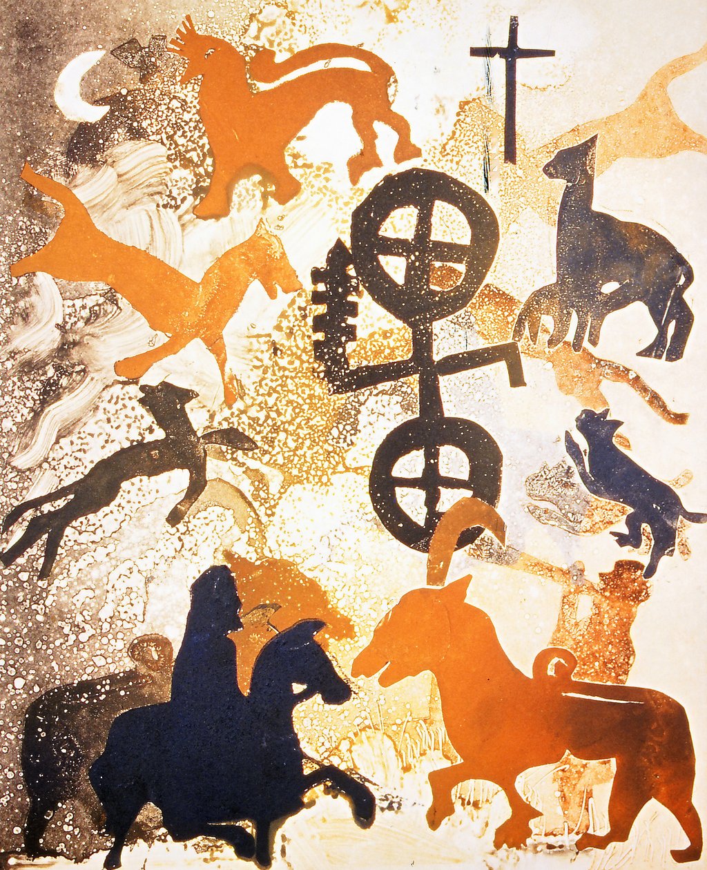 Holdfény, 2000 (monoprint) alkotó: Gloria Wallington