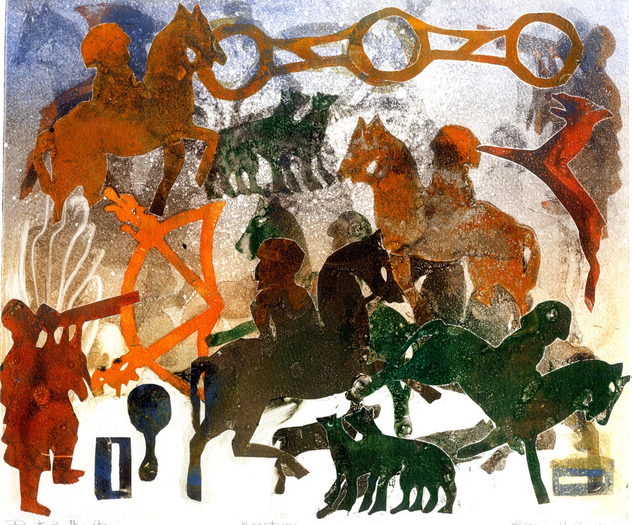 Pictish Heritage (monotípia) alkotó: Gloria Wallington