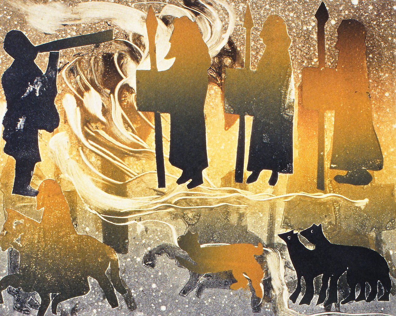 Pictish Melody, 2000 (monoprint) alkotó: Gloria Wallington