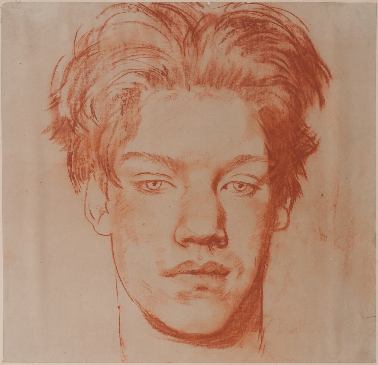 Egy fiatalember feje (piros kréta) alkotó: Glyn Warren Philpot