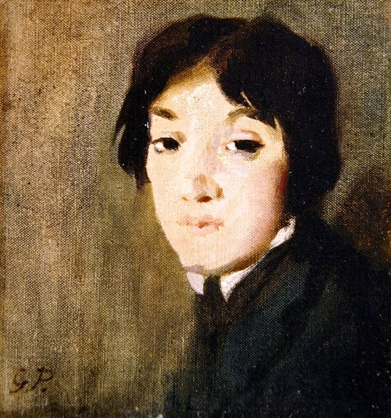 Fej-tanulmány a Hon arcképéhez. Lady Packe, 1909 körül (olaj, vászon) alkotó: Glyn Warren Philpot