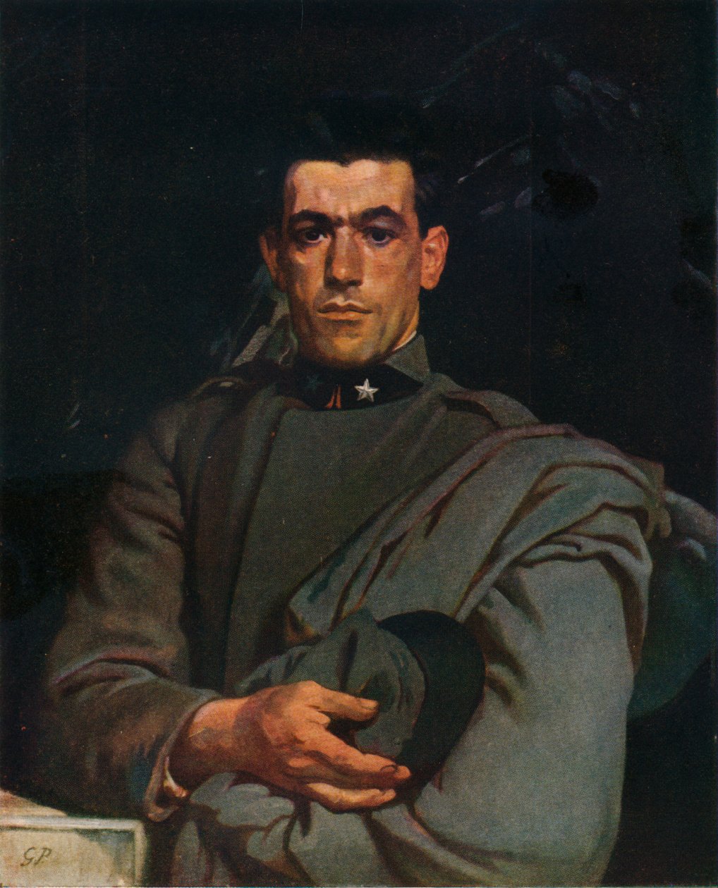 Olasz katona, 2. szám, 1918, 1924 alkotó: Glyn Warren Philpot