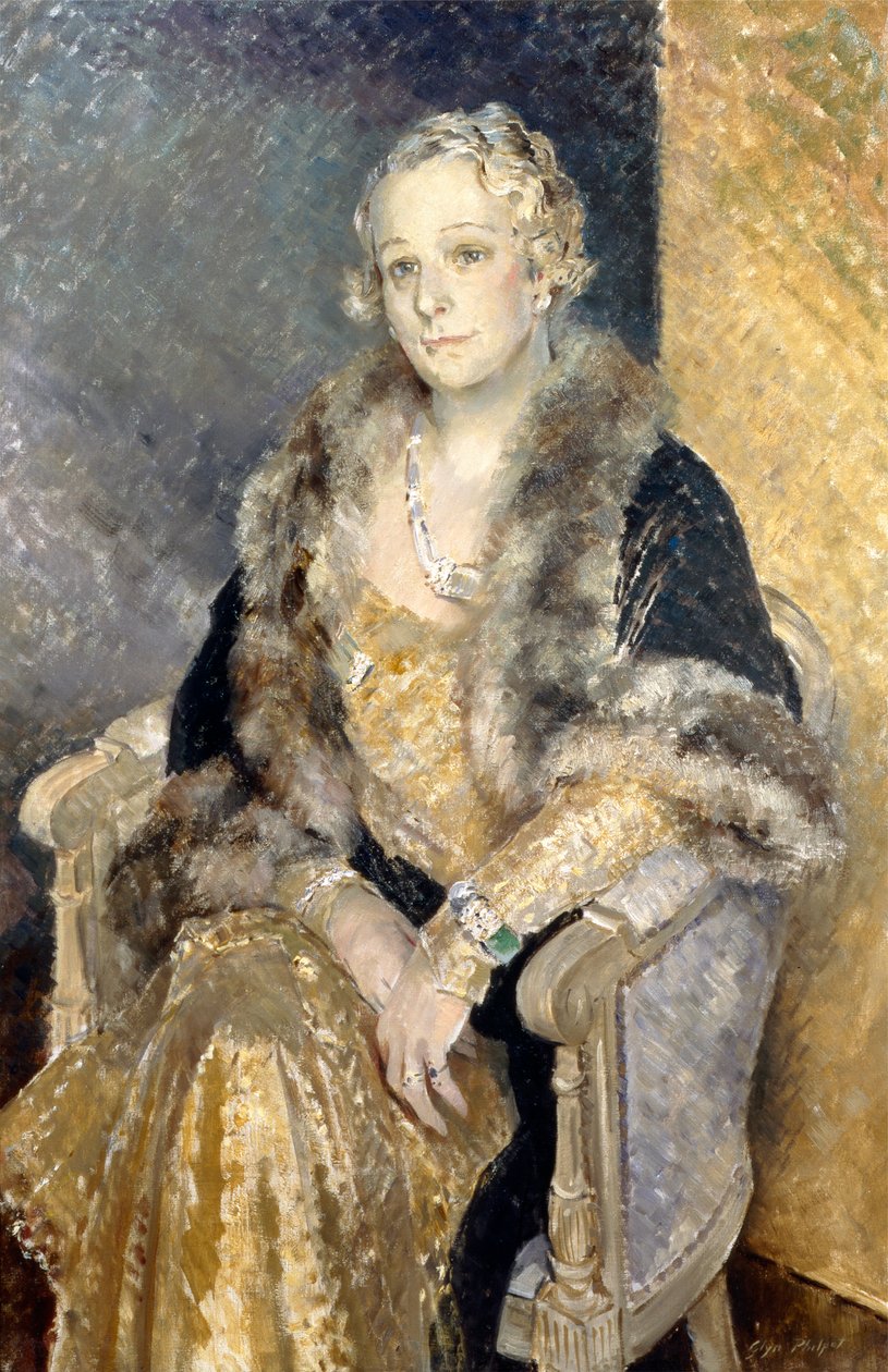 Shirley Woolmer asszony portréja, 1933-34 körül (olaj, vászon) alkotó: Glyn Warren Philpot