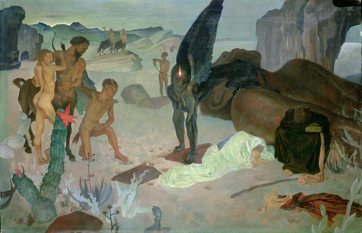 Nyugalom az egyiptomi repülésen, 1922 körül alkotó: Glyn Warren Philpot