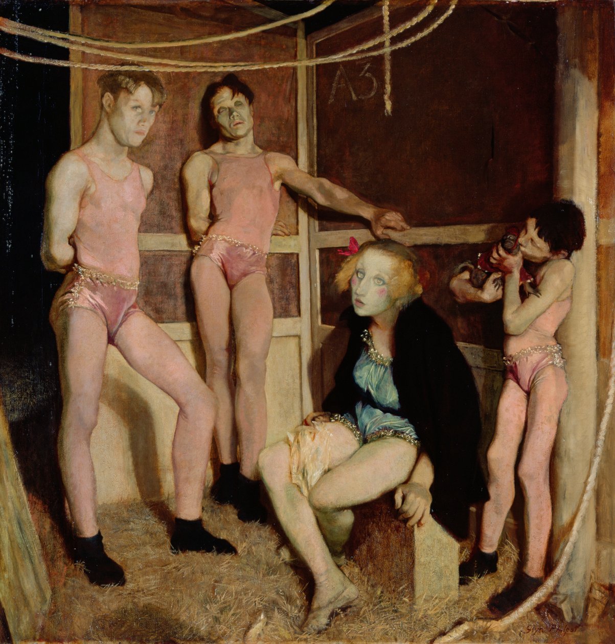 Pihenő akrobaták (olaj, vászon) alkotó: Glyn Warren Philpot