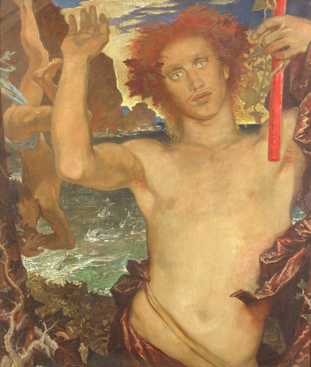 Dionüszosz átalakulása a tirrén kalózok előtt, 1924 alkotó: Glyn Warren Philpot