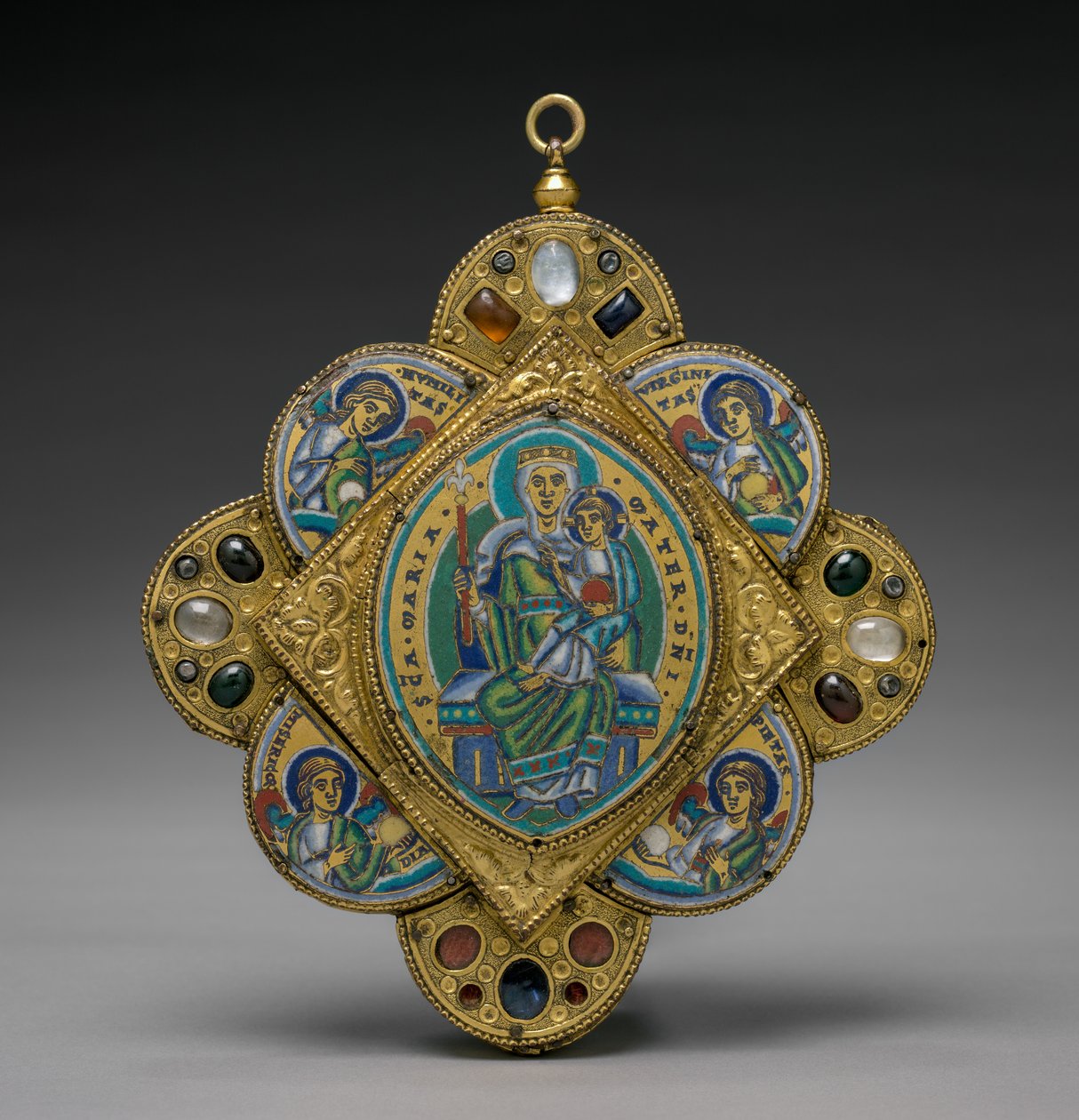 Medál a Szűzanyával és a gyermekkel, c. 1160-1170. alkotó: Godefroid de Huy