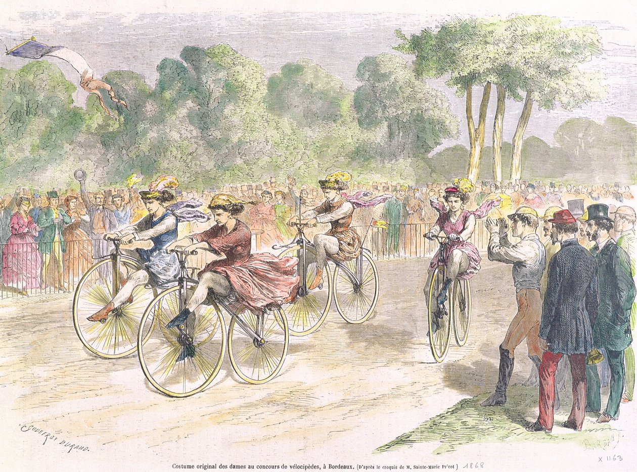 Eredeti jelmezek a bordeaux-i Velocipede versenyhez alkotó: Godefroy Durand