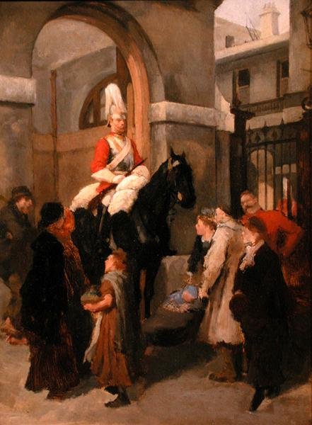Whitehall (olaj a panelen) alkotó: Godefroy Durand