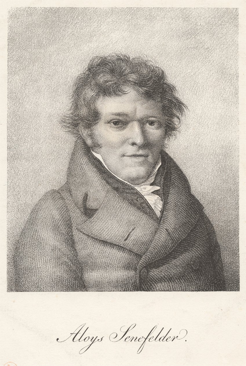 Aloys Senefelder alkotó: Godefroy Engelmann