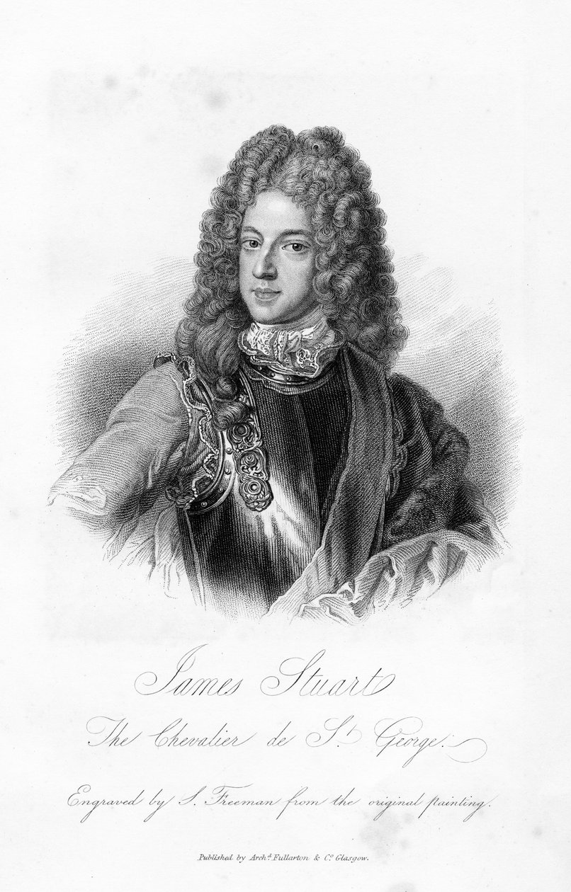 James Stuart, a Chevalier de S. George, S. Freeman által készített nyomat, 1845 körül alkotó: Godfrey Kneller
