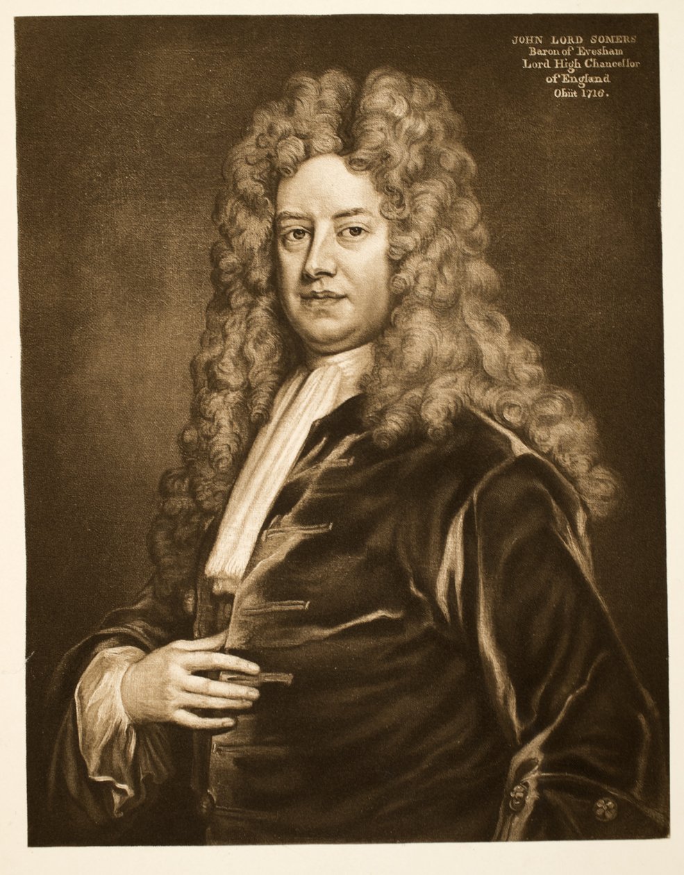 John, Somers báró, P.R.S. pub. 1902 (kollotípia) alkotó: Godfrey Kneller