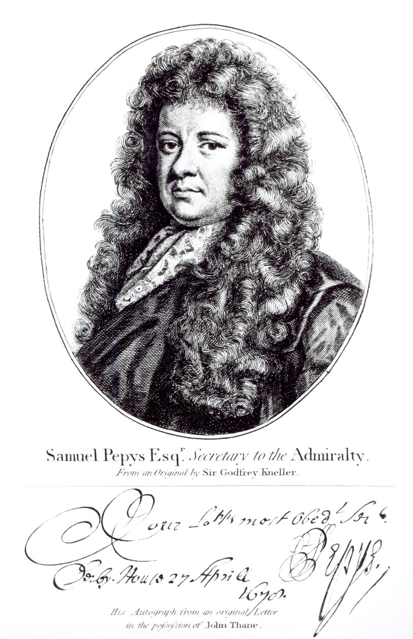 Samuel Pepys (1633-1703) alkotó: Godfrey Kneller
