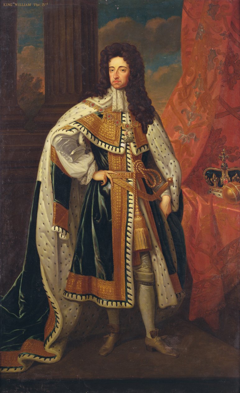 Vilmos király állami köntösben, 1690 körül (olaj, vászon) alkotó: Godfrey (after) Kneller