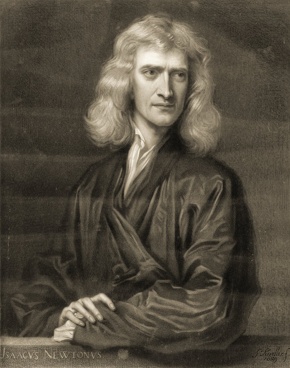 Sir Isaac Newton portréja alkotó: Godfrey (after) Kneller