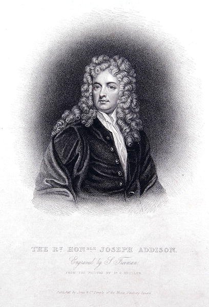 Az Rt Hon Joseph Addison (metszet) alkotó: Godfrey (after) Kneller