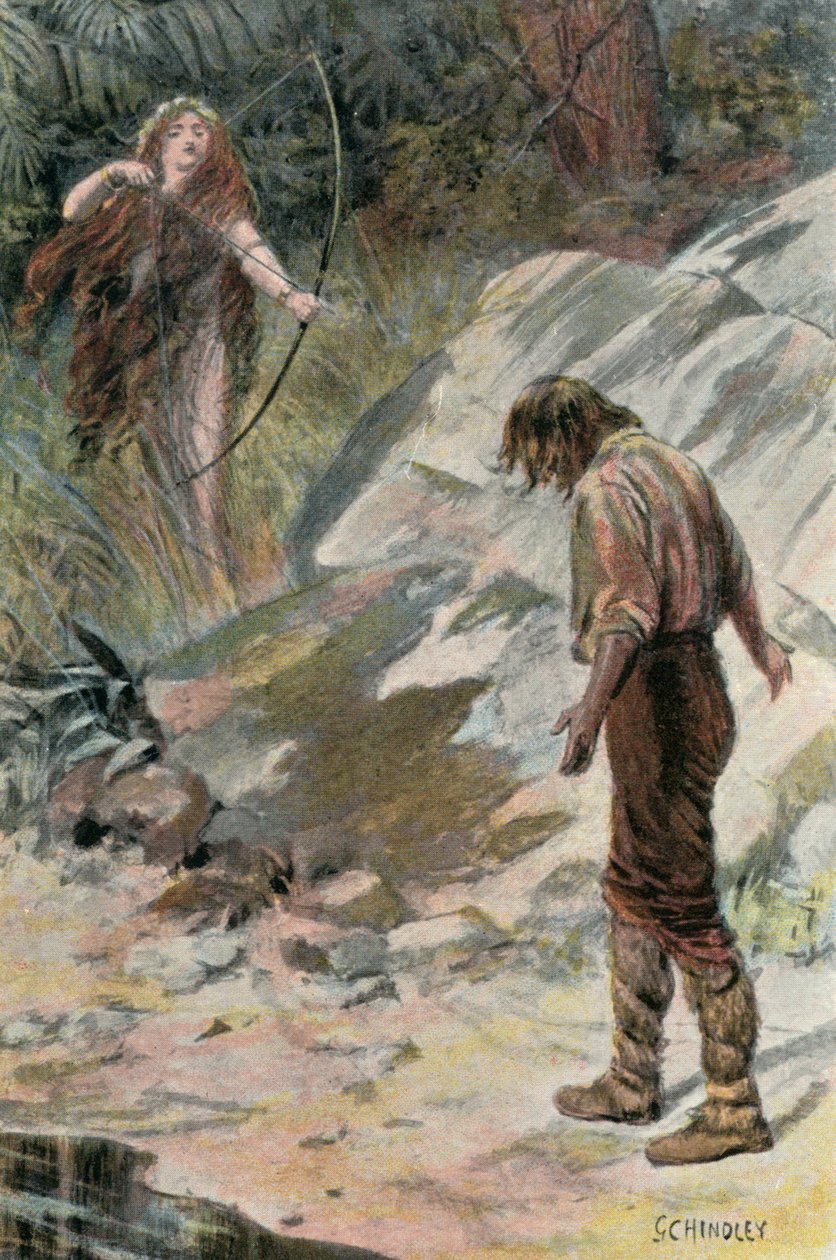 Illusztráció a Westward Ho! Charles Kingsley (színes litográfia) alkotó: Godfrey C. Hindley