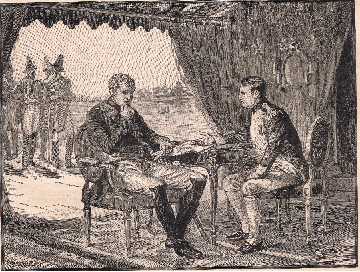 A Tilsiti Szerződés i.sz. 1807 alkotó: Godfrey C. Hindley