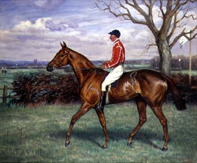 A Steeple Chaser Jockey Up-al alkotó: Godfrey Douglas Giles