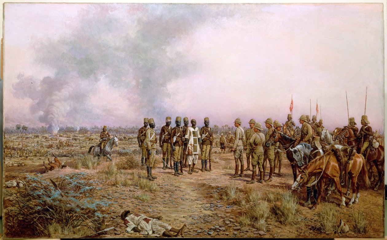 Az atbarai csata után, 1898. április 8. (olaj, vászon) alkotó: Godfrey Douglas Giles