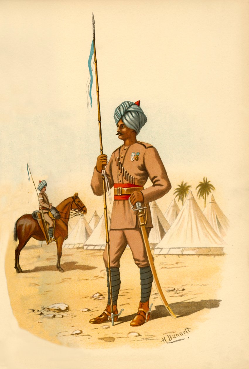 A 13. Bengal Lancers, 1890. alkotó: Godfrey Douglas Giles
