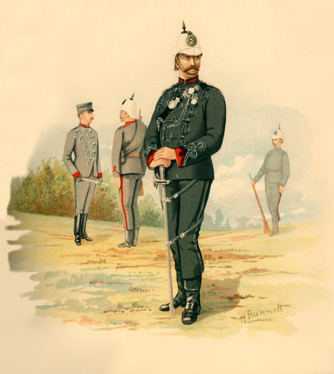 A 2. Queens Own Rifles Kanada, 1890. alkotó: Godfrey Douglas Giles