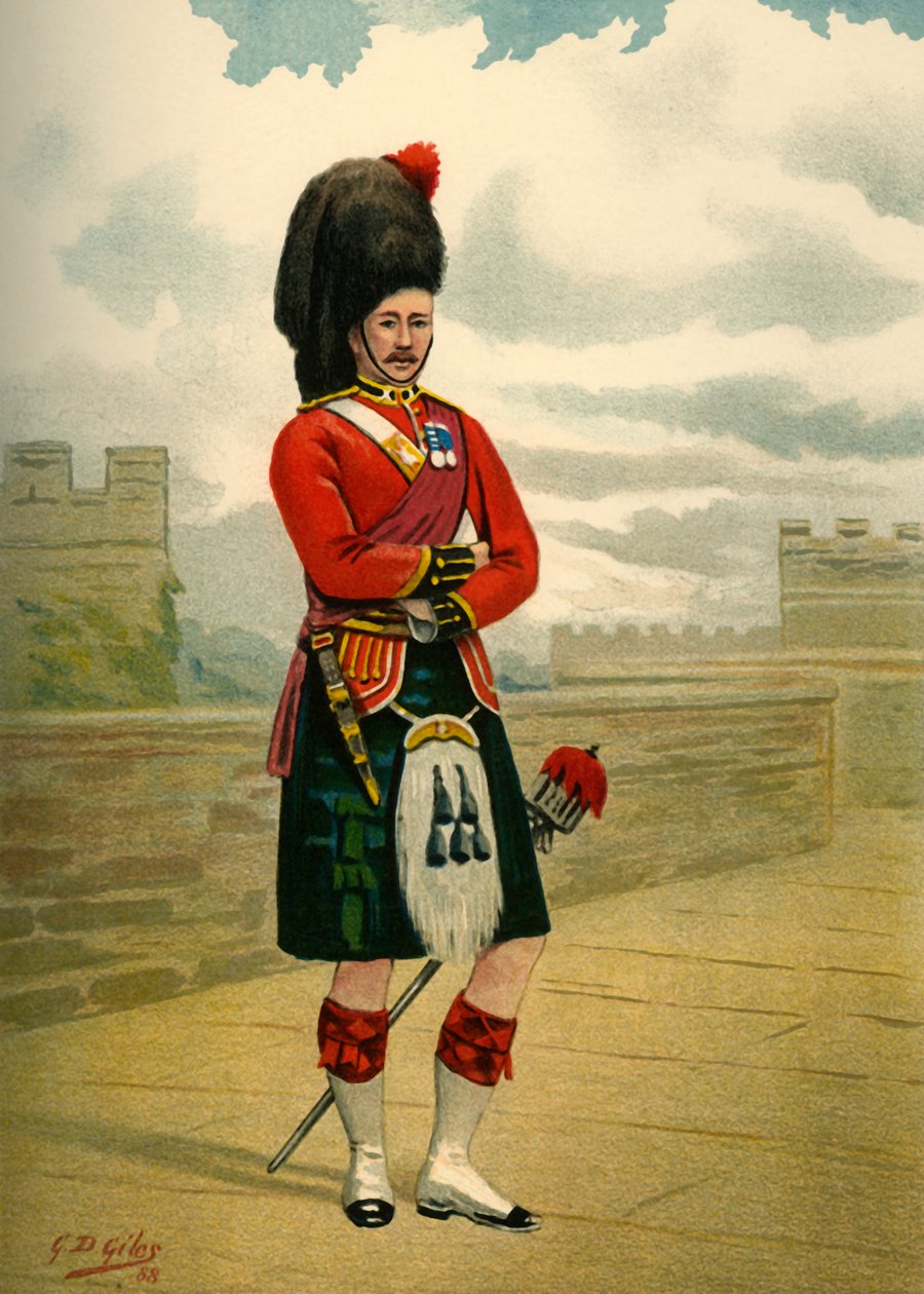 A 42. – The Black Watch Royal Highlanders, 1890. alkotó: Godfrey Douglas Giles