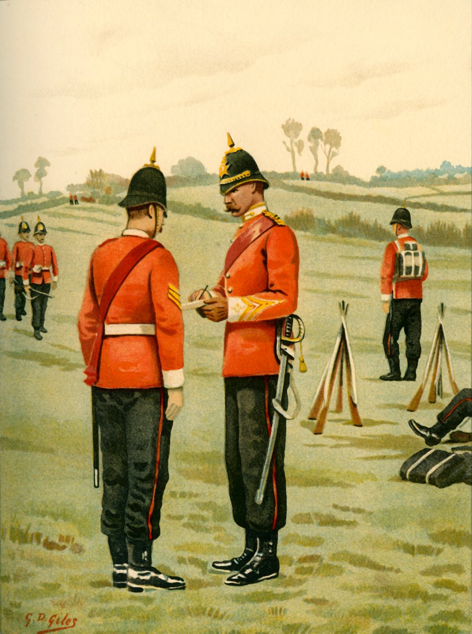 A 43. – Oxfordshire könnyűgyalogság, 1890. alkotó: Godfrey Douglas Giles