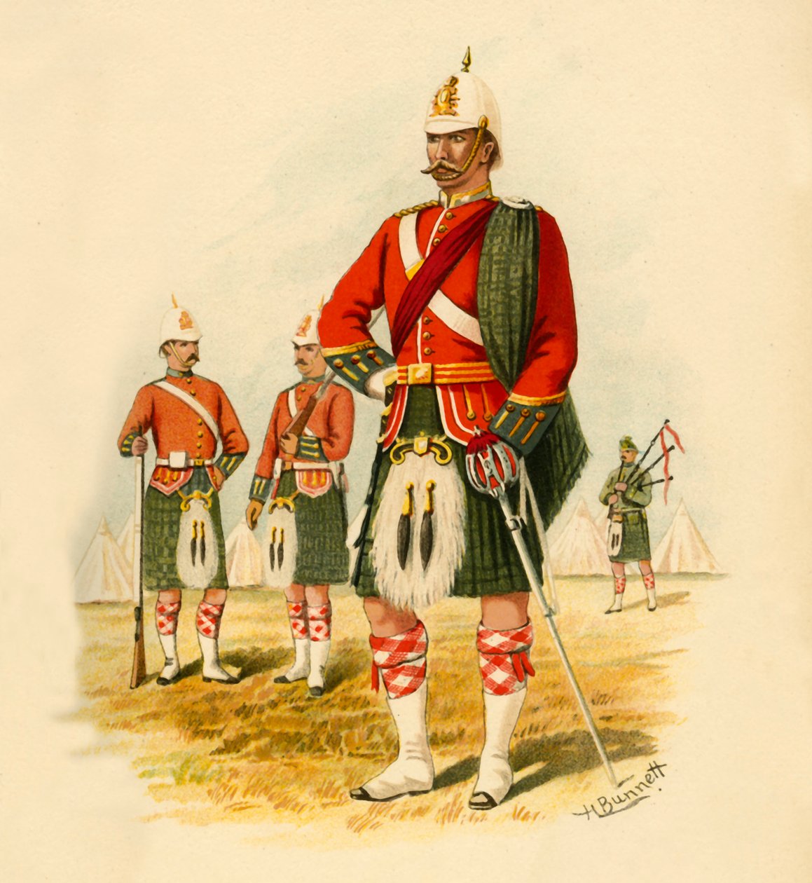 Az 5. Kanadai Királyi Skótok, 1890. alkotó: Godfrey Douglas Giles