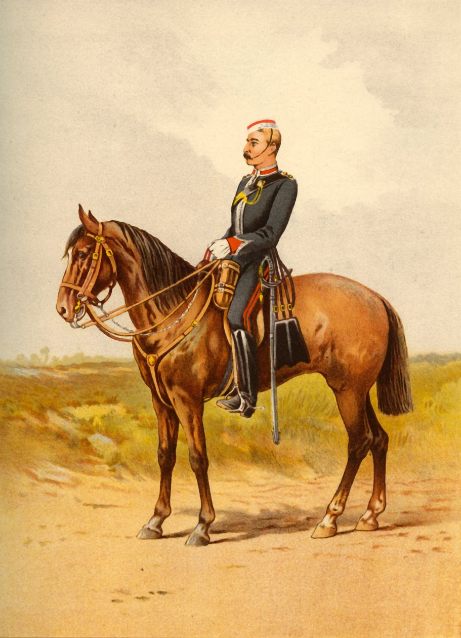 A Queens Own Royal Regiment - Staffordshire Yeomanry, 1890. alkotó: Godfrey Douglas Giles