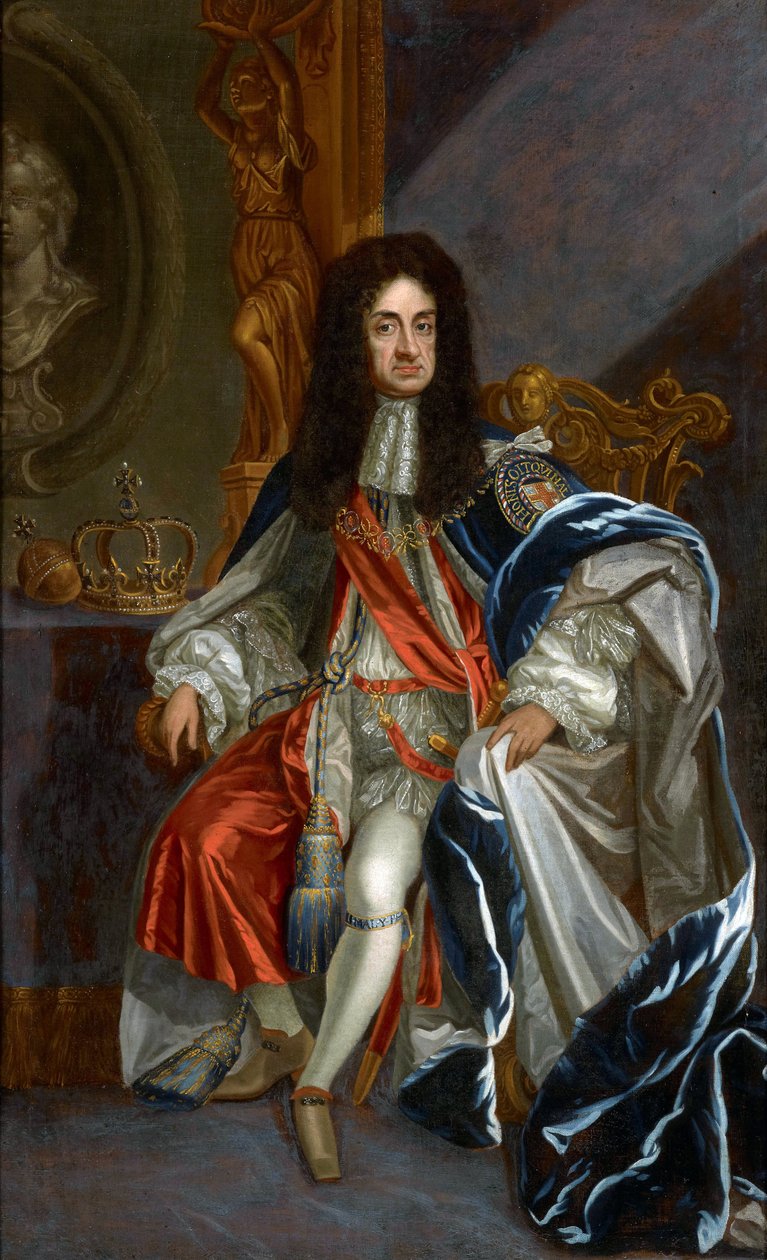 Barokk : Anglia II. Károly (1630-1685) portréja, a Harisnyakötő rend ruháiban par Kneller, Sir Gotfrey (1646-1723), XVII. század második fele. Olaj, vászon, 99,6x61, 5. Magángyűjtemény alkotó: Godfrey Kneller