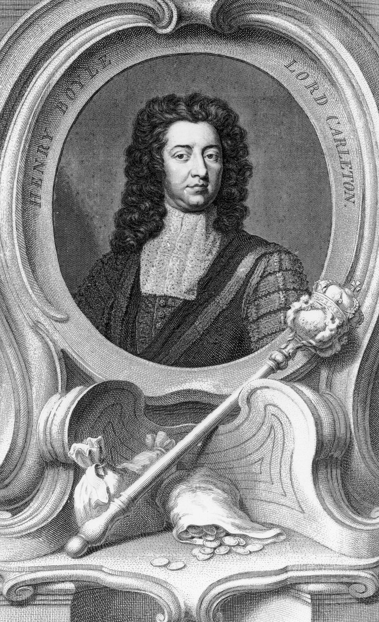 Henry Boyle, Lord Carleton, Jacobus Houbraken metszete, 1740 alkotó: Godfrey Kneller