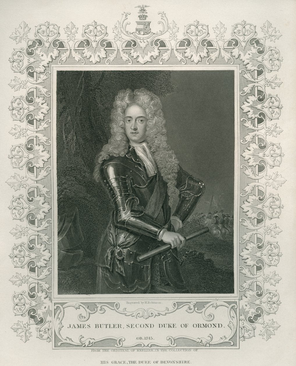 James Butler, Ormond 2. hercege, Henry Robinson metszete alkotó: Godfrey Kneller