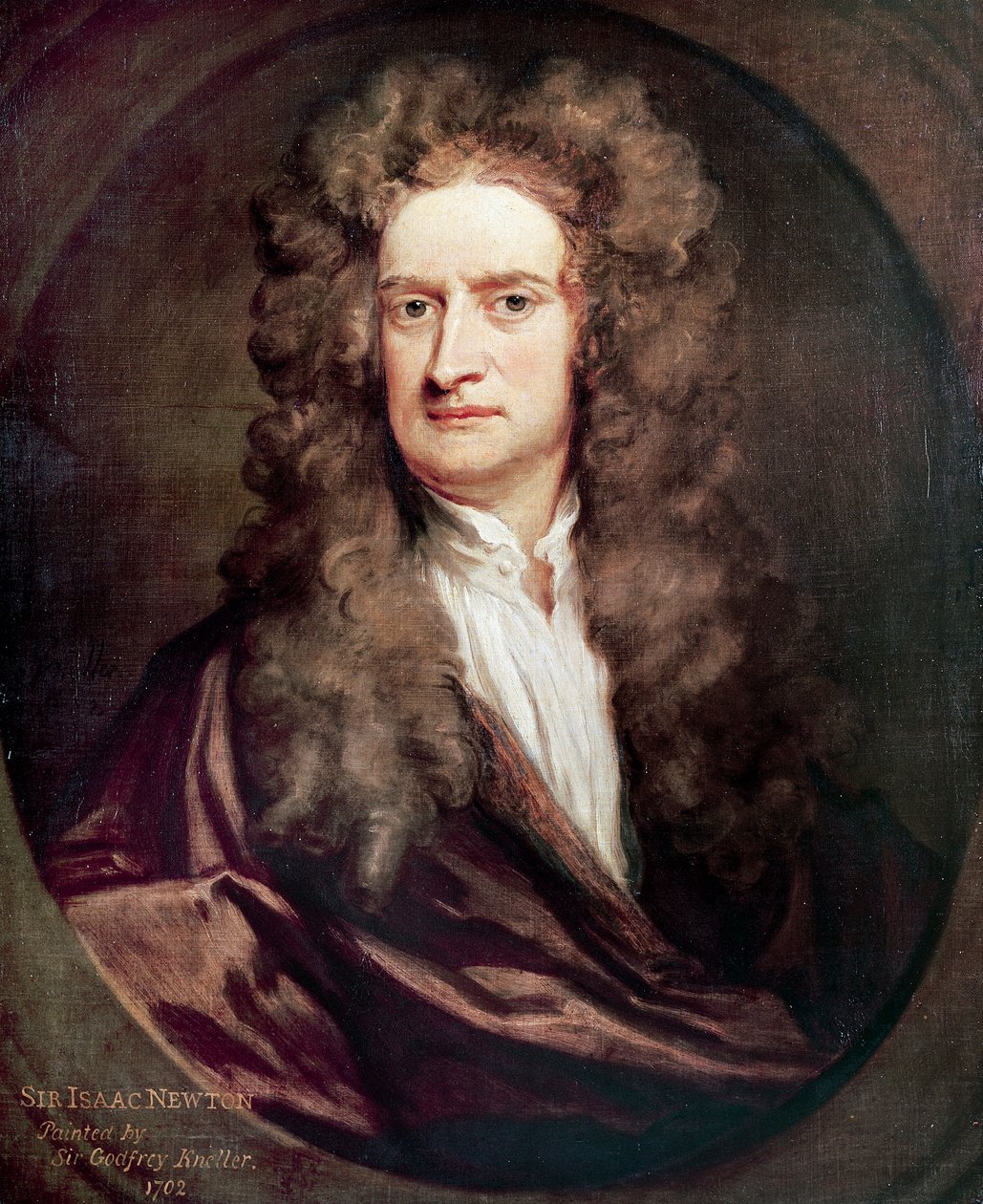 Isaac Newton (1642-1727) angol matematikus, fizikus és csillagász portréja, Godfrey Kneller (1646-1723) festménye alkotó: Godfrey Kneller
