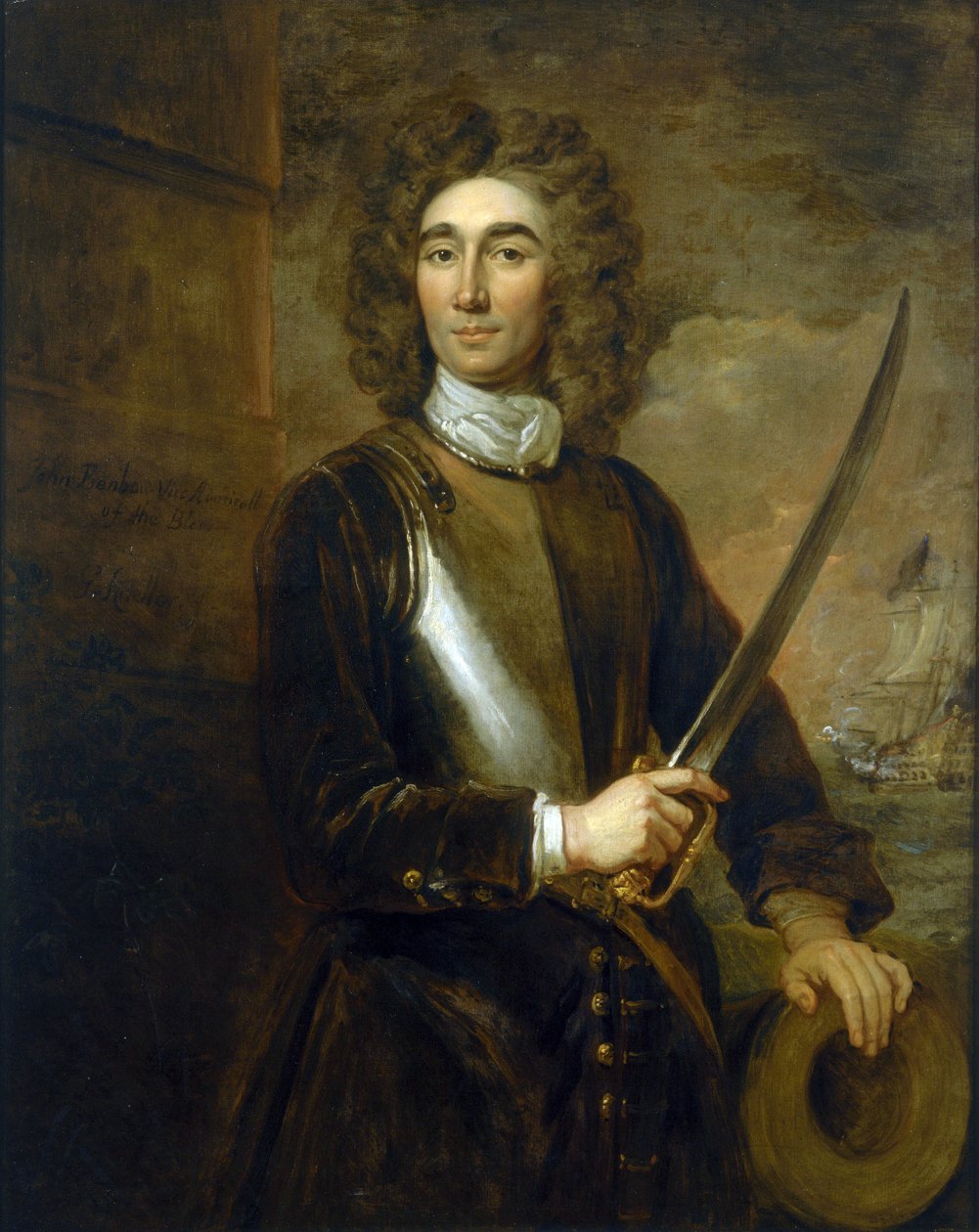 John Benbow ellentengernagy (1653-1702) portréja. Olaj, vászon alkotó: Godfrey Kneller