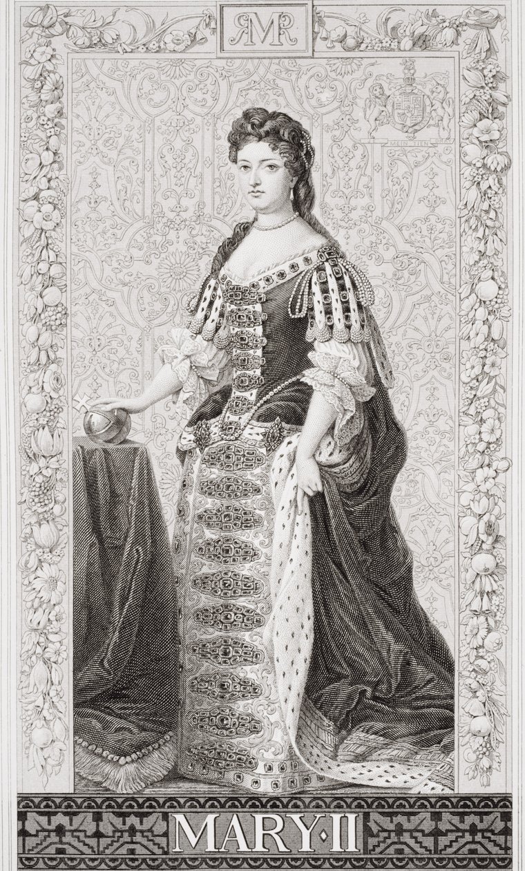 II. Mária királynő (1662-94) Az angol és skót történelem illusztrációiból, II. kötet alkotó: Godfrey Kneller