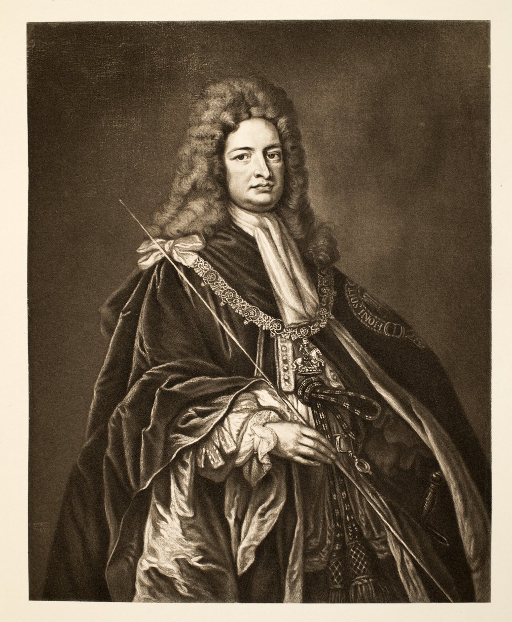 Robert Harley, Earl of Oxford, pub. 1902 (kollotípus) alkotó: Godfrey Kneller