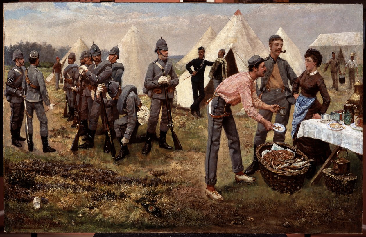 A művészpuskák a táborban alkotó: Godfrey Pitney Merry